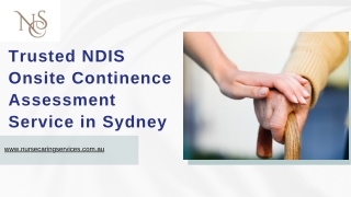 Trusted NDIS Onsite Continence Assessment Service in Sydney
