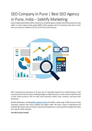 Best SEO Services in Pune - Saletify Marketing