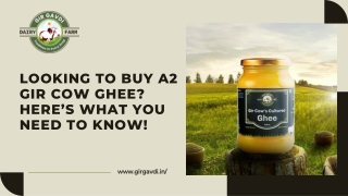 Looking to Buy A2 Gir Cow Ghee  Here’s What You Need to Know!