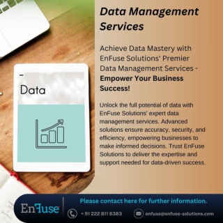 Achieve Data Mastery with EnFuse Solutions' Premier Data Management Services!