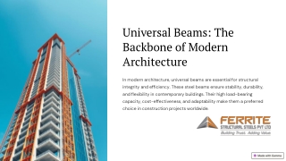 universal beams the backbone of modern