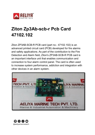 ziton zp3ab scb r pcb card 47102 102