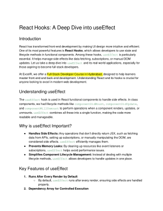 React Hooks_ A Deep Dive into useEffect