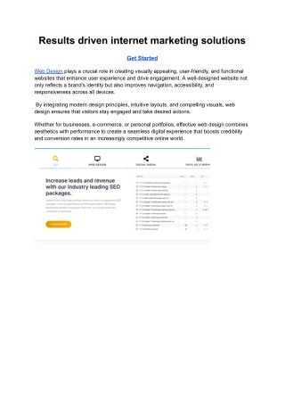 results driven internet marketing solutions