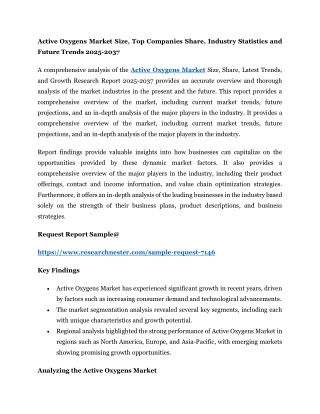 active oxygens market size top companies share