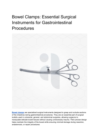 Bowel Clamps