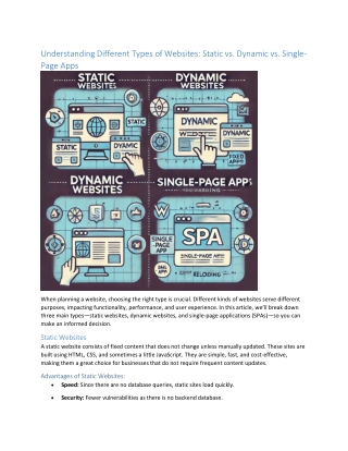 understanding different types of websites static