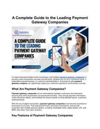 a complete guide to the leading payment gateway