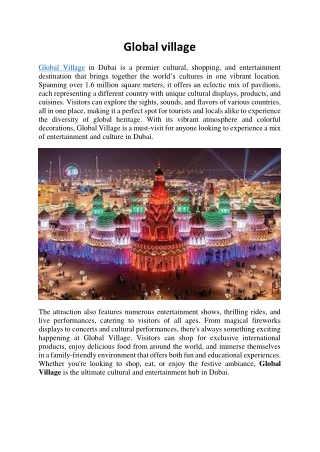 Global village