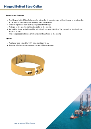 hinged bolted stop collar