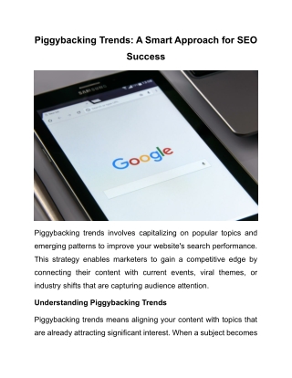 piggybacking trends a smart approach for seo