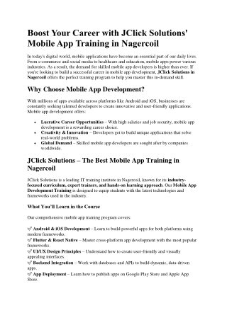 boost your career with jclick solutions mobile