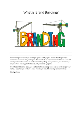 what is brand building