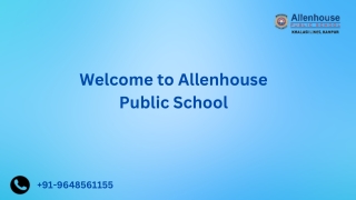 Top School in Kanpur | Allenhouse Public School |  91-9648561155