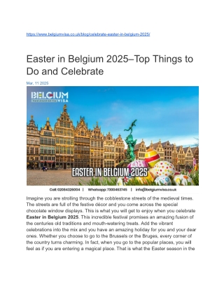 Easter in Belgium 2025