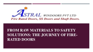 From Raw Materials to Safety Solutions: The Journey of Fire-Rated Doors