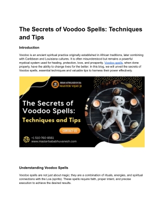 The Secrets of Voodoo Spells_ Techniques and Tips