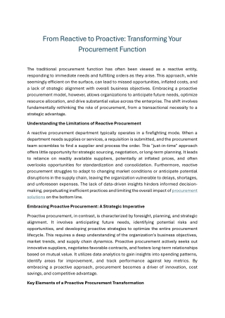 from reactive to proactive transforming your