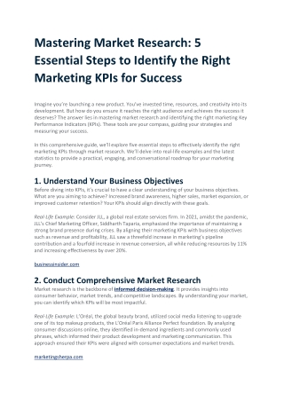 mastering market research 5 essential steps