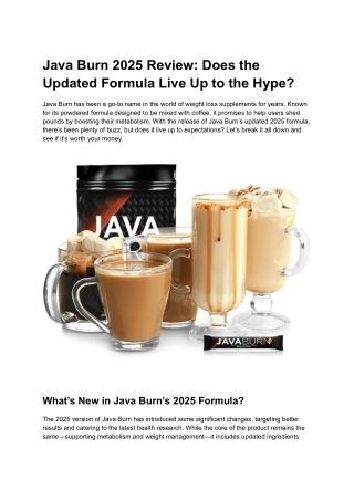 java burn 2025 review does the updated formula