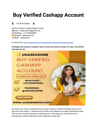Buy Verified Cashapp Account_ Secure Transactions Guaranteed