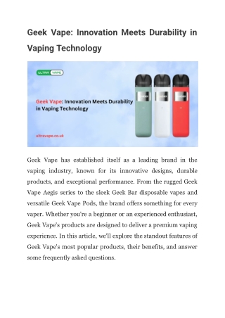 geek vape innovation meets durability in
