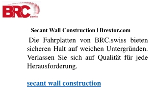 Secant Wall Construction  Brextor.com