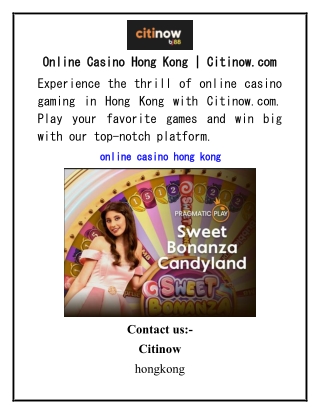 Online Casino Hong Kong  Citinow