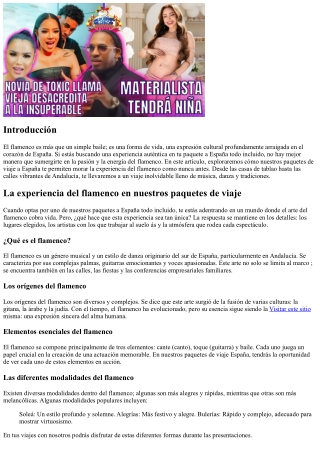 La experiencia del flamenco en nuestros paquetes de viaje