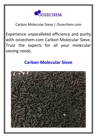 carbon molecular sieve oozechem com