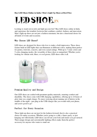 buy led shoes online in india men s light