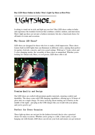 led shoes price