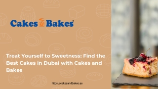 Treat Yourself to Sweetness Find the Best Cakes in Dubai with Cakes and Bakes