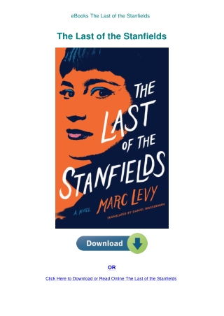 eBooks The Last of the Stanfields