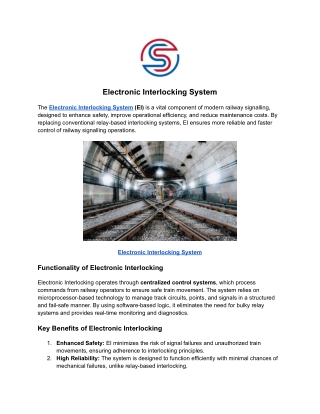 Electronic Interlocking System