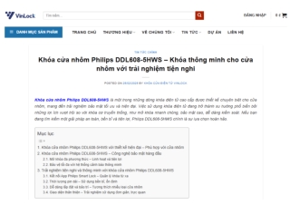Khóa cửa nhôm Philips DDL608-5HWS – Khóa thông minh cho cửa nhôm với trải nghiệm