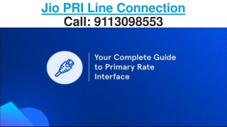Jio PRI Line Connection Price/Cost Call: 9113098553