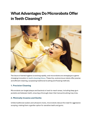 what advantages do microrobots offer in teeth