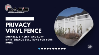 Privacy Vinyl Fences: Stylish, Durable, and Low-Maintenance