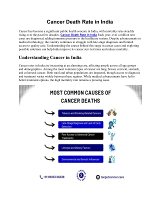 Cancer Death Rate in India