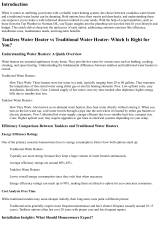 Tankless Water Heater vs Traditional Water Heater: Which Is Right for You?