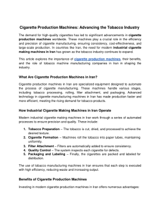 Cigarette Production Machines_ Advancing the Tobacco Industry - Google Docs