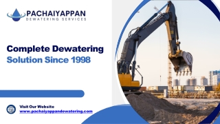 Pachaiyappan Dewatering  Trusted Dewatering Contractors in Kerala