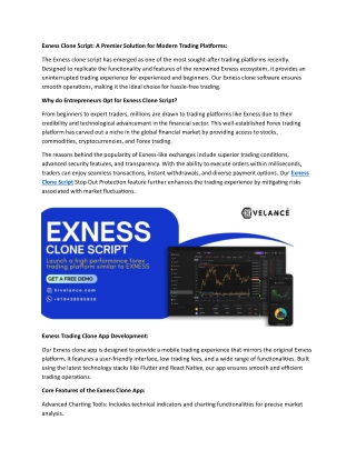 Exness Clone Script: Build a High-Performance Forex Trading Platform