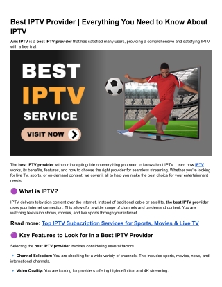 best iptv provider everything you need to know