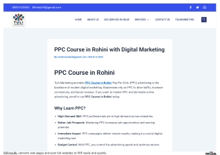 ppc course in rohini