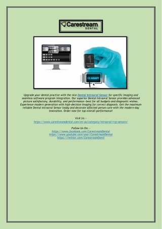 Best Dental Intraoral Sensor for High-Quality Imaging | Buy Now