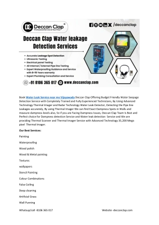 book water leak service near me vijayawada deccan