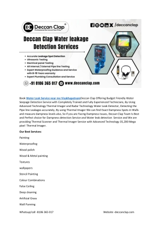 book water leak service near me visakhapatnam