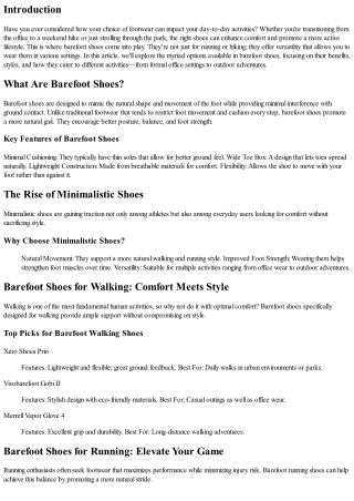 From Office to Outdoors: Versatile Barefoot Shoe Options